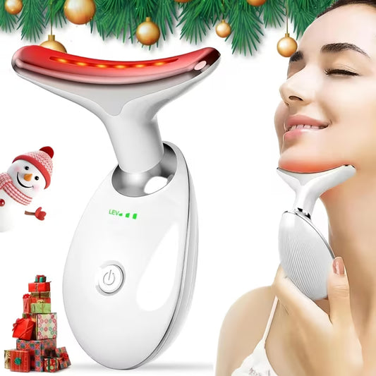 7LED Color Vibrating Neck And Electric Facial Massage Tool