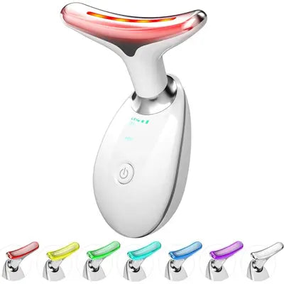 7LED Color Vibrating Neck And Electric Facial Massage Tool